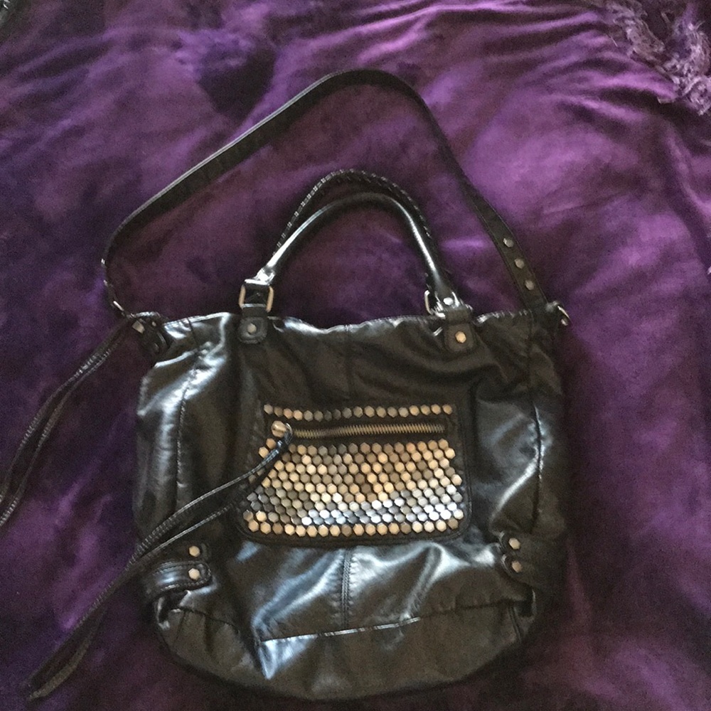 Black Purse with silver hardware,